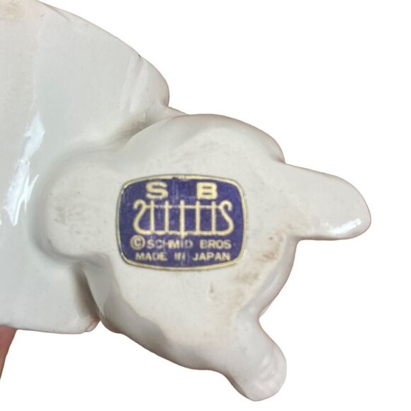 Schmid Bros Animal Napkin Rings Set Of 6 White Ceramic Raccoon Owl Mouse in Box - Picture 13 of 14